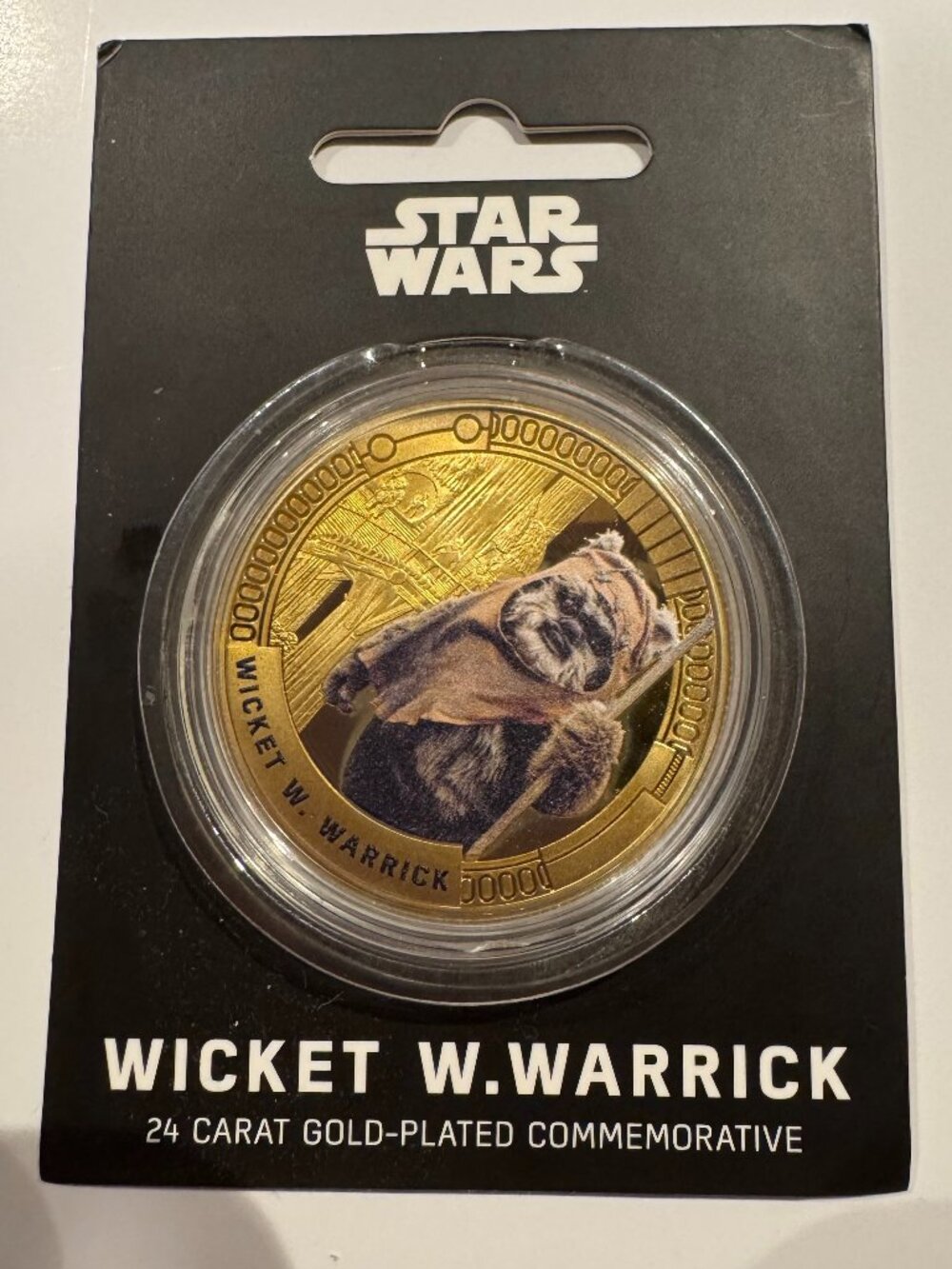 Koin club Star Wars Wicket W. Warrick 24-Carat Gold-Plated Commemorative coin